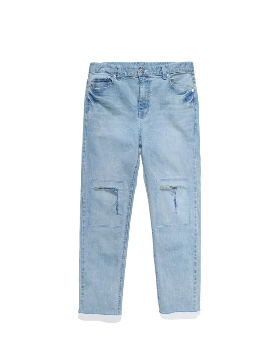 ティーダヴリューエヌ(TWN) T-FRAME CROP DENIM PANTS YMLP3167 (DEEP GRAY,BLUE,LIGHT BLUE)