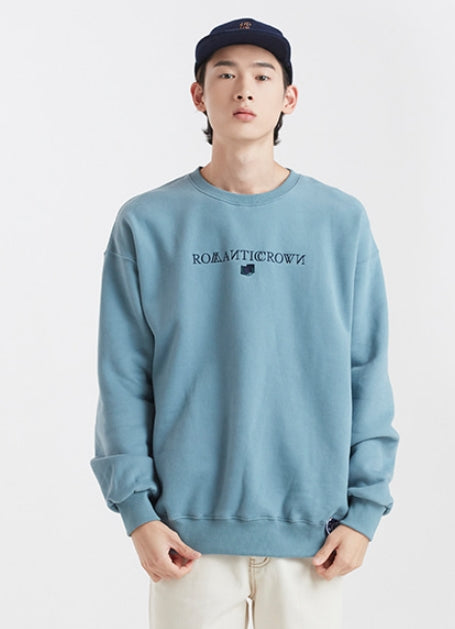 ロマンティッククラウン(ROMANTIC CROWN)RMTCRW LOGO SWEATSHIRT_LIGHT BLUE