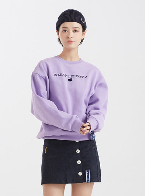 ロマンティッククラウン(ROMANTIC CROWN)RMTCRW LOGO SWEATSHIRT_PURPLE