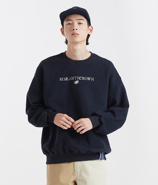 ロマンティッククラウン(ROMANTIC CROWN)RMTCRW LOGO SWEATSHIRT_NAVY