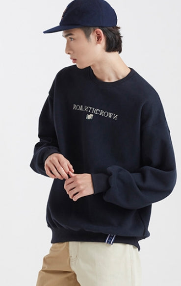 ロマンティッククラウン(ROMANTIC CROWN)RMTCRW LOGO SWEATSHIRT_NAVY