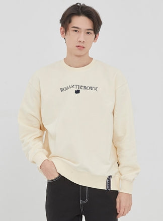 ロマンティッククラウン(ROMANTIC CROWN)RMTCRW LOGO SWEATSHIRT_OATMEAL（NO NAPPING)