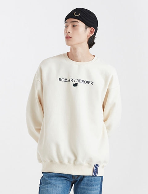 ロマンティッククラウン(ROMANTIC CROWN)RMTCRW LOGO SWEATSHIRT_OATMEAL