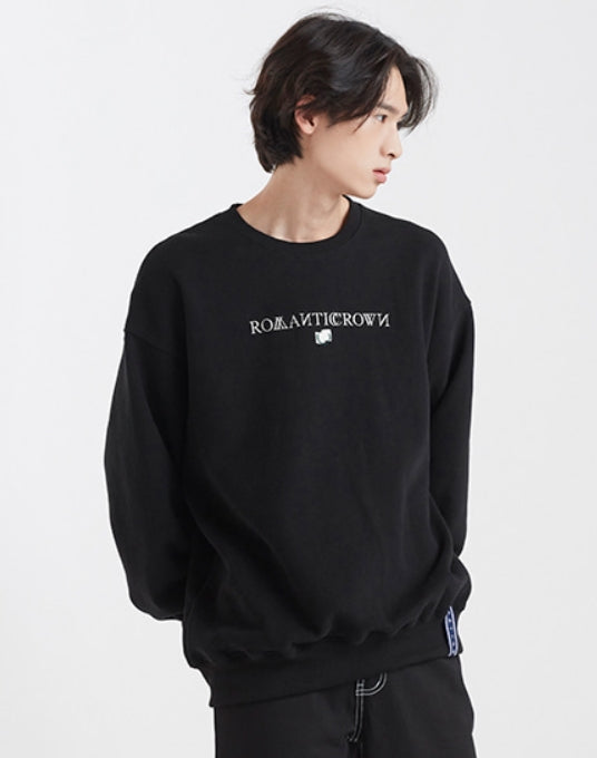 ロマンティッククラウン(ROMANTIC CROWN)RMTCRW LOGO SWEATSHIRT_BLACK (NO NAPPING)