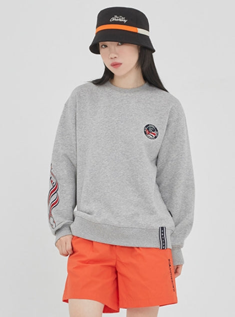 ロマンティッククラウン(ROMANTIC CROWN)CEREMONY TAPE SWEAT SHIRT_GREY