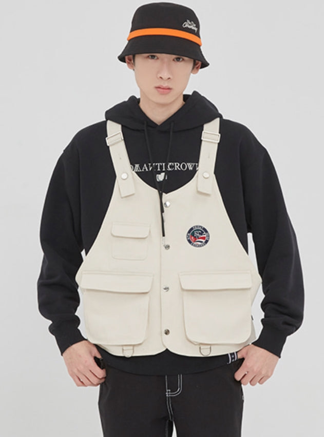 ロマンティッククラウン(ROMANTIC CROWN)THREE POCKET VEST_OATMEAL