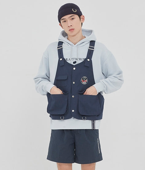 ロマンティッククラウン(ROMANTIC CROWN)THREE POCKET VEST_NAVY