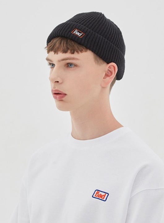 ベドインベド(BADINBAD) EXPRESS LOGO WATCH CAP_BLACK