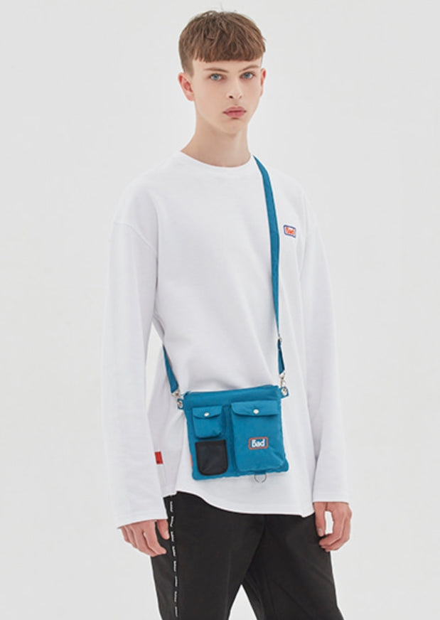 ベドインベド(BADINBAD) MULTI POCKET SACOCHE_BLUE GREEN