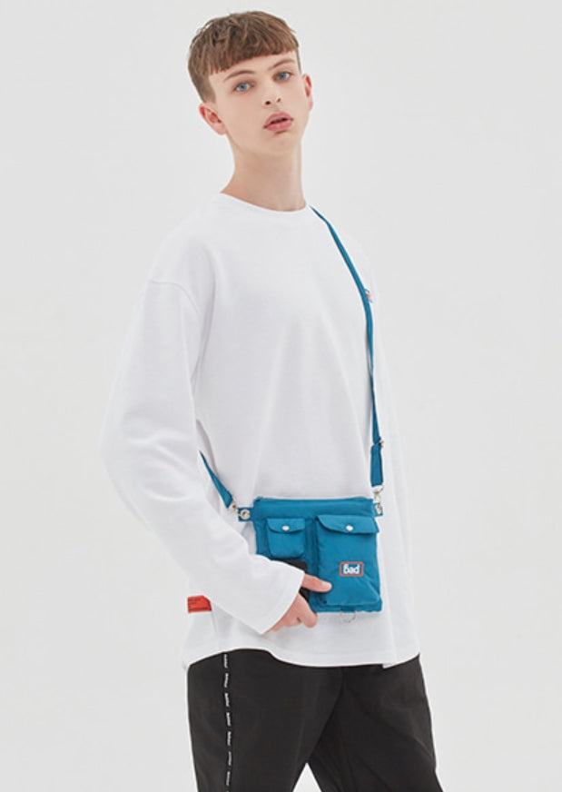 ベドインベド(BADINBAD) MULTI POCKET SACOCHE_BLUE GREEN