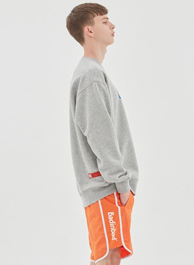 ベドインベド(BADINBAD) BOX LOGO SWEATSHIRT_GREY