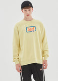 ベドインベド(BADINBAD) BOX LOGO SWEATSHIRT_LIME YELLOW