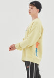 ベドインベド(BADINBAD) BOX LOGO SWEATSHIRT_LIME YELLOW