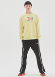 ベドインベド(BADINBAD) BOX LOGO SWEATSHIRT_LIME YELLOW