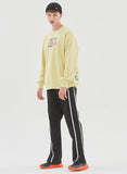 ベドインベド(BADINBAD) BOX LOGO SWEATSHIRT_LIME YELLOW