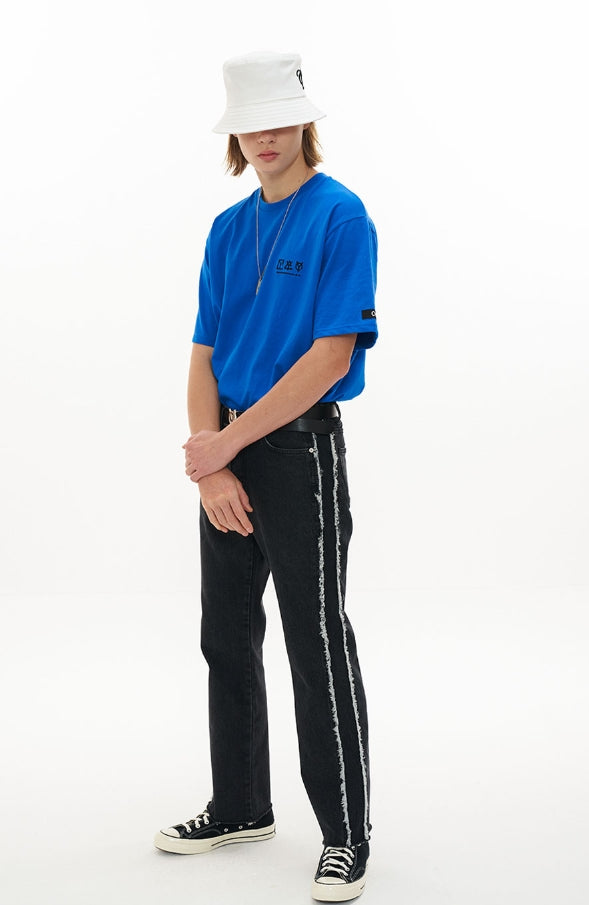 オーワイ(OY)LETTER LOGO BUCKET HAT-WHITE