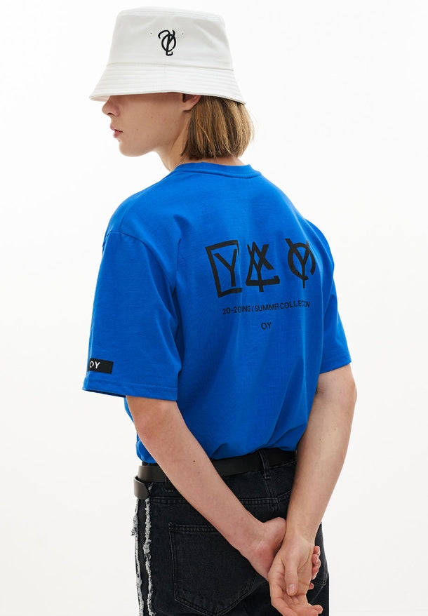 オーワイ(OY)LETTER LOGO BUCKET HAT-WHITE