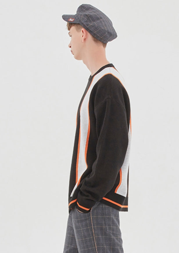 ベドインベド(BADINBAD) HOOLIGAN FLAG KNIT_BLACK