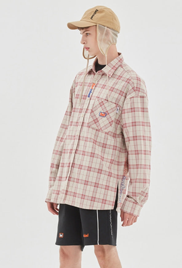 ベドインベド(BADINBAD)  SQUARE CHECK SHIRT_OATMEAL