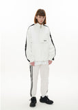 オーワイ(OY) UNBALANCE TAPE TRACK PANTS-WHITE