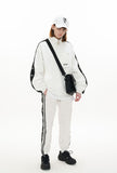 オーワイ(OY) UNBALANCE TAPE TRACK PANTS-WHITE