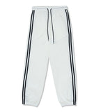 オーワイ(OY) UNBALANCE TAPE TRACK PANTS-WHITE