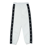 オーワイ(OY) UNBALANCE TAPE TRACK PANTS-WHITE