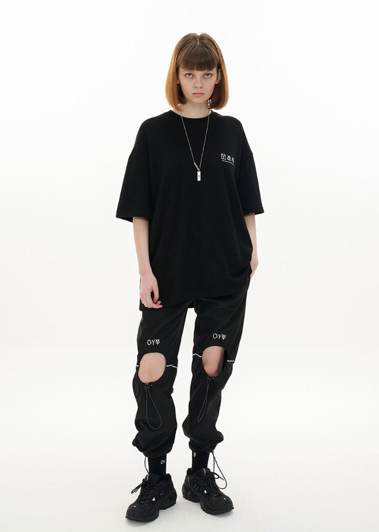 オーワイ(OY) CIRCLE STRING PANTS-BLACK