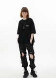 オーワイ(OY) CIRCLE STRING PANTS-BLACK