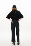 オーワイ(OY) CUTTING DENIM JEANS-BLACK