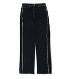 オーワイ(OY) CUTTING DENIM JEANS-BLACK