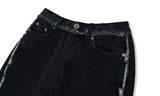 オーワイ(OY) CUTTING DENIM JEANS-BLACK