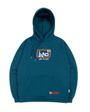 ベドインベド(BADINBAD) SCRIBE LOGO HOOD_BLUE GREEN