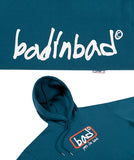 ベドインベド(BADINBAD) SCRIBE LOGO HOOD_BLUE GREEN