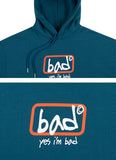 ベドインベド(BADINBAD) SCRIBE LOGO HOOD_BLUE GREEN