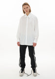 オーワイ(OY) BACK BUTTON SHIRTS-WHITE