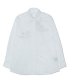 オーワイ(OY) BACK BUTTON SHIRTS-WHITE