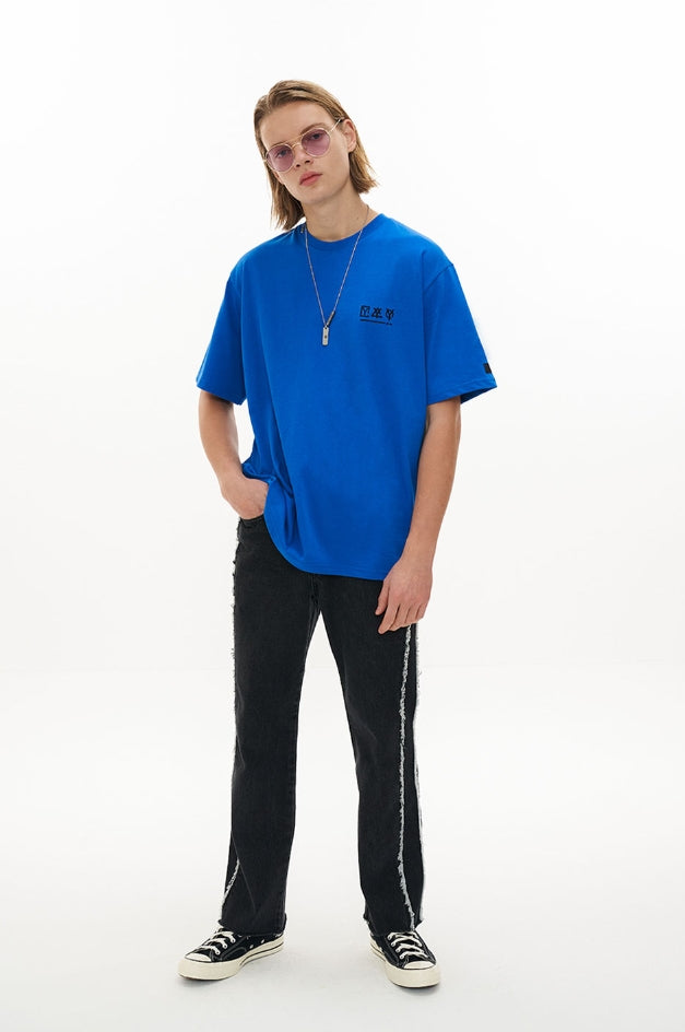 オーワイ(OY) TRIPLE LOGO T-BLUE