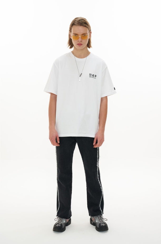 オーワイ(OY)TRIPLE LOGO T-WHITE