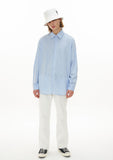 オーワイ(OY) BACK BUTTON SHIRTS-SKY BLUE