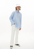 オーワイ(OY) BACK BUTTON SHIRTS-SKY BLUE