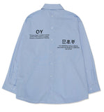 オーワイ(OY) BACK BUTTON SHIRTS-SKY BLUE