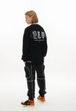 オーワイ(OY)  HIDDEN ZIPPER LOGO SLEEVE T-BLACK