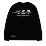 オーワイ(OY)  HIDDEN ZIPPER LOGO SLEEVE T-BLACK