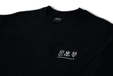 オーワイ(OY)  HIDDEN ZIPPER LOGO SLEEVE T-BLACK