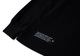 オーワイ(OY)  HIDDEN ZIPPER LOGO SLEEVE T-BLACK