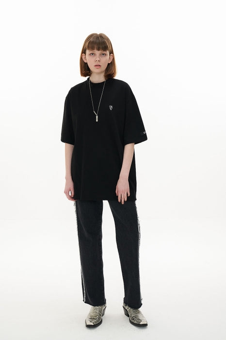 オーワイ(OY) DOUBLE COLLAR T-BLACK