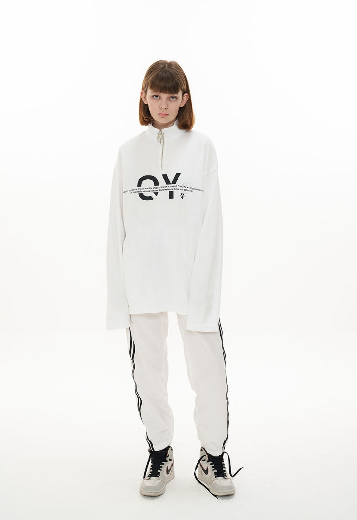 オーワイ(OY)   ZIPPER LOGO T-WHITE