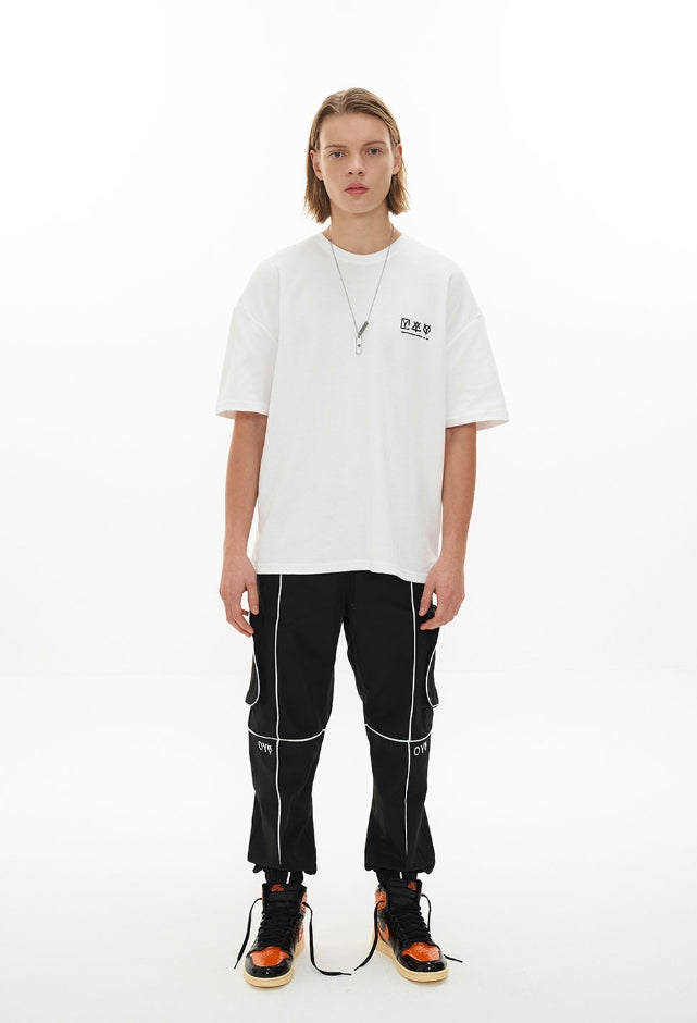 オーワイ(OY) HIDDEN ZIPPER LOGO T-WHITE