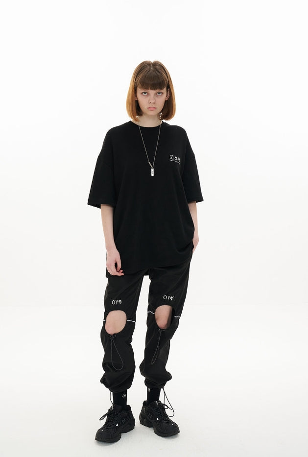 オーワイ(OY) HIDDEN ZIPPER LOGO T-BLACK